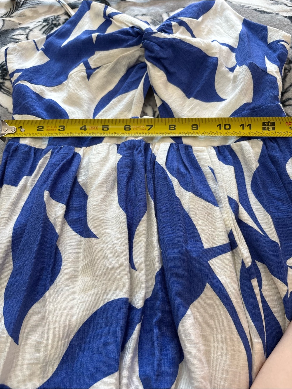Cupshe Royal Blue and White Maxi Dress with Side Slit - Picture 10 of 13